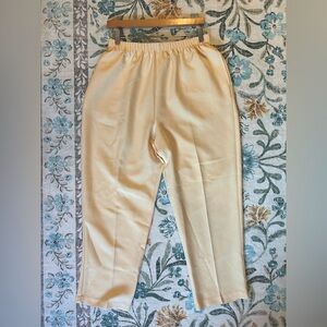 Vintage BonWorth Butter Yellow Elastic Waist Pants with Pockets